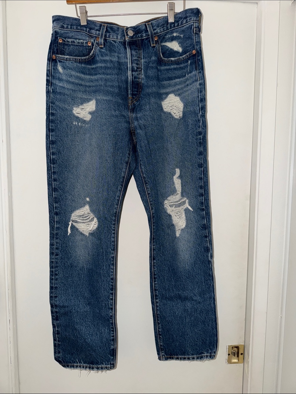 Levi’s Women's Distressed Blue Denim Jeans
